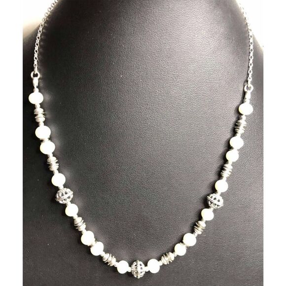 2019 Or Paz Israel PZ Sterling Silver 925 Pear beaded Necklace 18" 17.3 grams - Picture 1 of 3